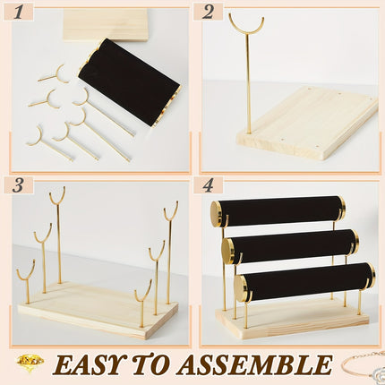 3-Tier Velvet Bracelet Organizer