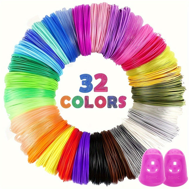 32-Color 3D Pen PLA Filament Set – 97.54m Total