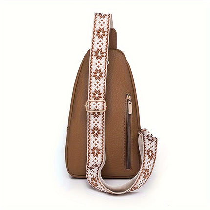 Vintage Multi-Pocket PU Leather Chest Bag