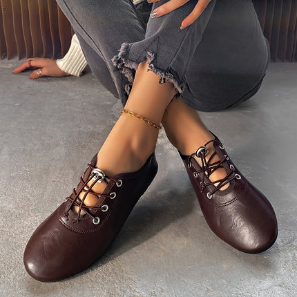 Elegant Lace-Up Ballet Flats