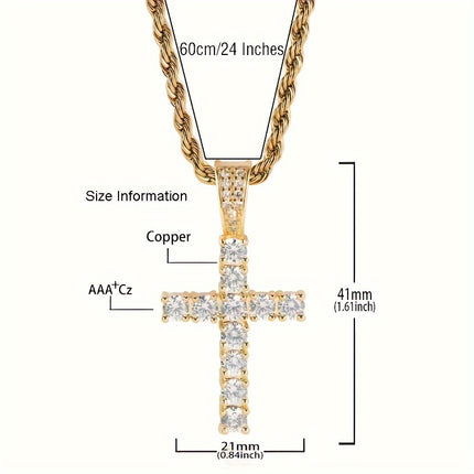 ICED CHICS Golden Cross Necklace