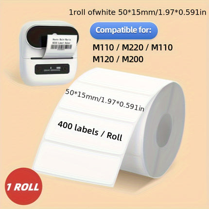 White Square Thermal Label Rolls
