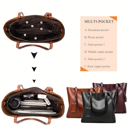 Retro Crossbody Briefcase Handbag