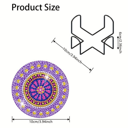 Mandala Diamond Art Coaster Set