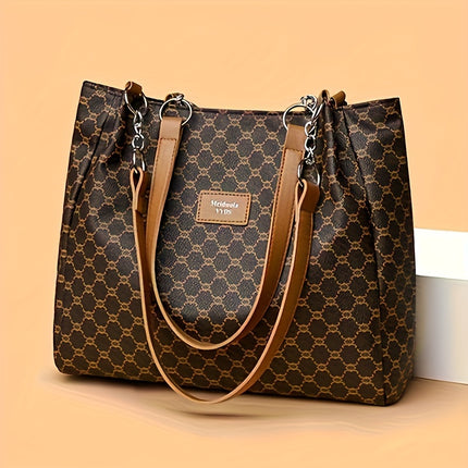 Chic Faux Leather Tote Bag – Spacious & Stylish - Monti Bargains