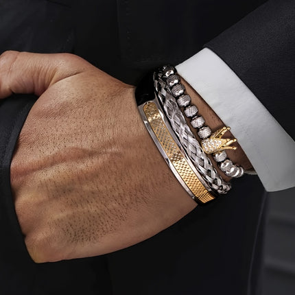 Crown Stainless Steel Bracelet for Men
