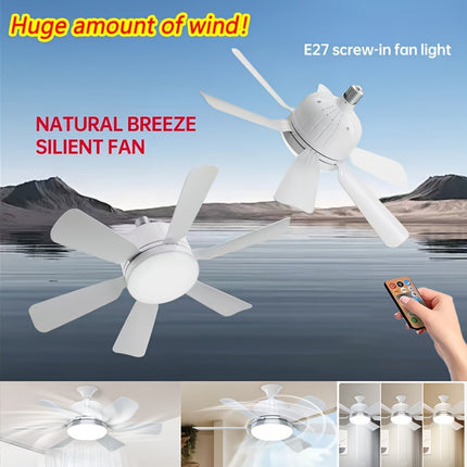 Ceiling Fan Light with Remote – 3-Speed Dimmable Fan
