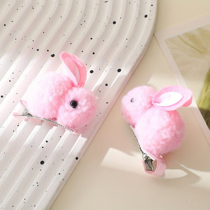 2pcs Plush Rabbit Hair Clips for Girls