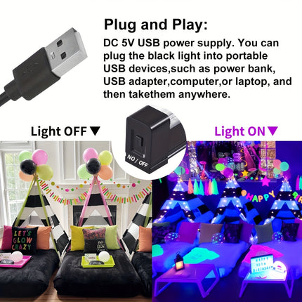 USB Blacklight Bars for Parties and Stage Effects