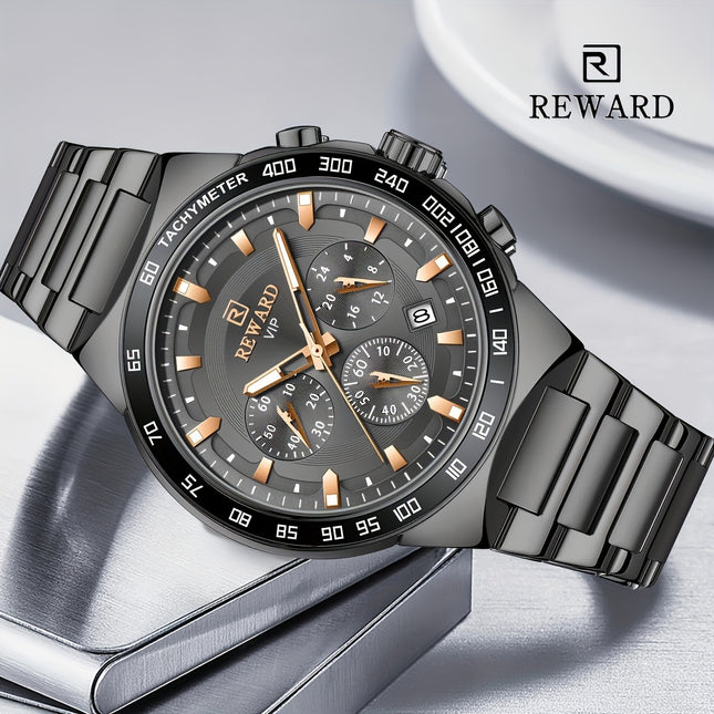 Black Sport Chronograph Quartz Watch