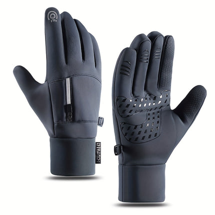 Men's Winter Outdoor Touchscreen Gloves – Windproof & Waterproof