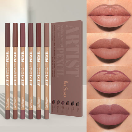 6-Piece Nude Lip Liner Set