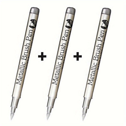 Metallic Brush Marker Set for Crafts