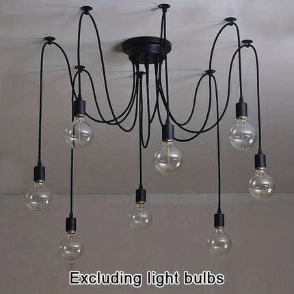 Modern Chic Industrial Spider Chandelier - Adjustable DIY Lighting