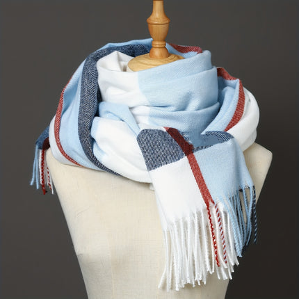 Elegant Plaid Thick Scarf