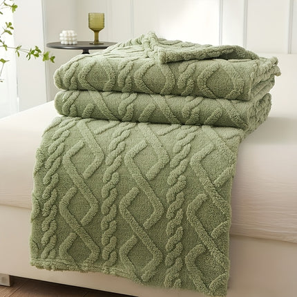 FAGEJIE Plush Lamb Fleece Throw Blanket - Cozy & Stylish