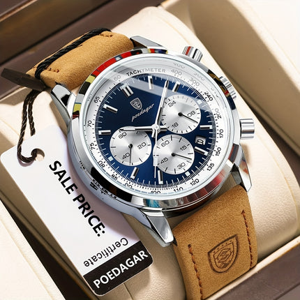 POEDAGAR Luxury Men’s Chronograph Watch