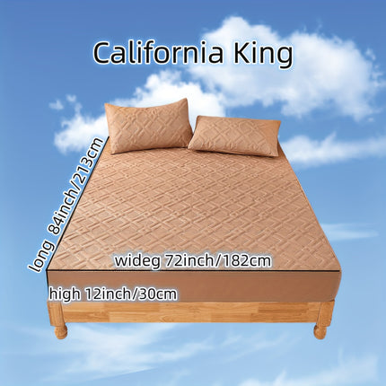 3pcs Waterproof Solid Fitted Sheet Set - 360° Coverage