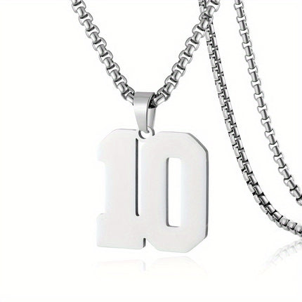 Men's Sports Number Pendant Necklace