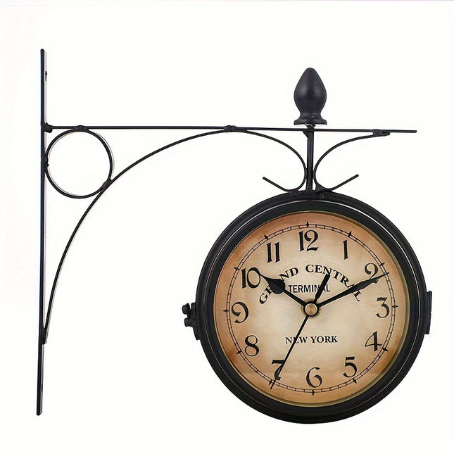Retro Wall Clock - Elegant Outdoor Patio Timepiece