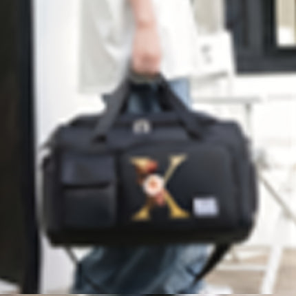 Multifunctional Black Travel Duffel Bag