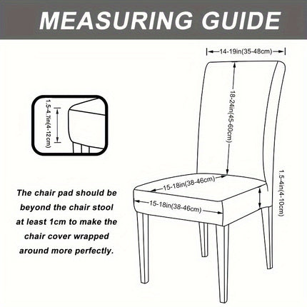 Leaf Jacquard Dining Chair Covers - Stretchy & Non-Slip