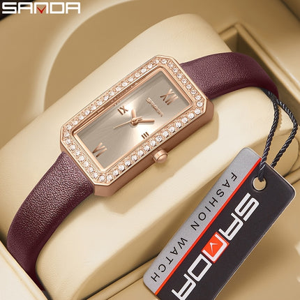 SANDA Women's Rectangular Quartz Watch