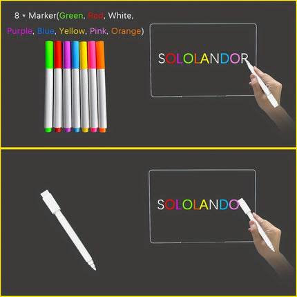 USB-Powered 3D LED Night Light with Acrylic Message Board