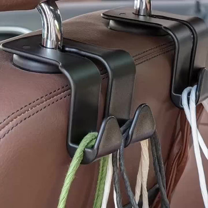 2-Pack Car Seat Back Hooks – Space-Saving Organizer Clips