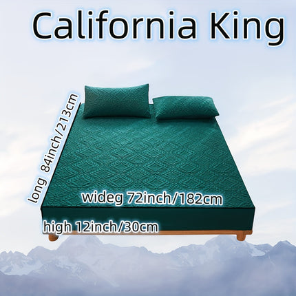 3pcs Waterproof Solid Fitted Sheet Set - 360° Coverage