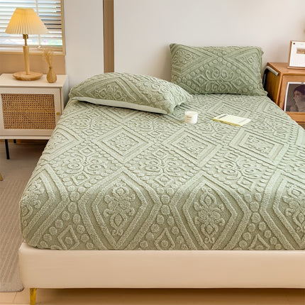 Space-Themed Embossed Taffeta Bedding Set - 3pcs