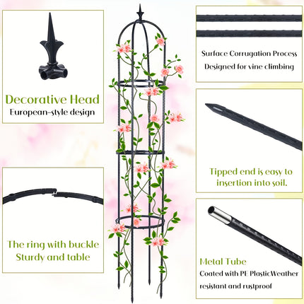 Elegant Tower Trellis for Climbing Plants & Flowers