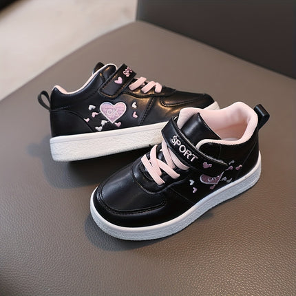 Girls' Heart Print Slip-On Sneakers