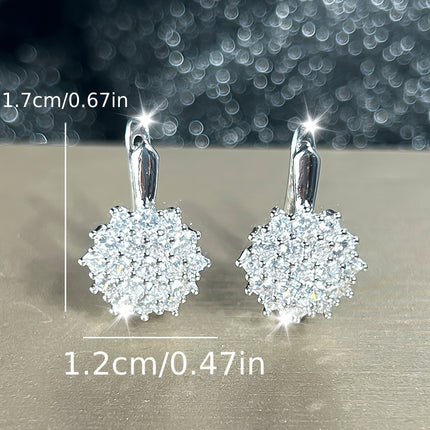 Luxurious Sunflower Zirconia Earrings