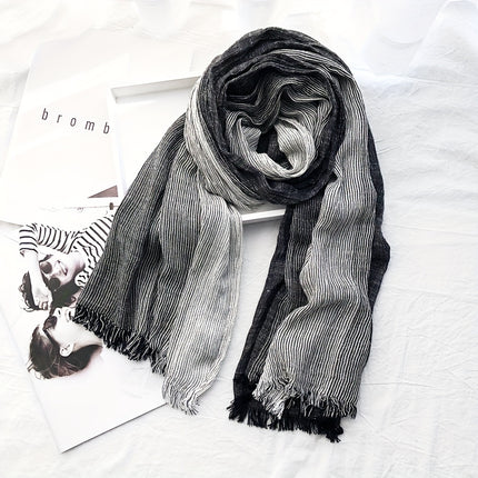 Luxurious Men’s Striped Winter Scarf