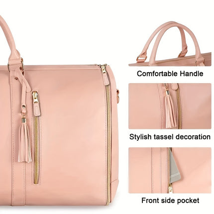 Large Capacity PU Leather Duffel Bag
