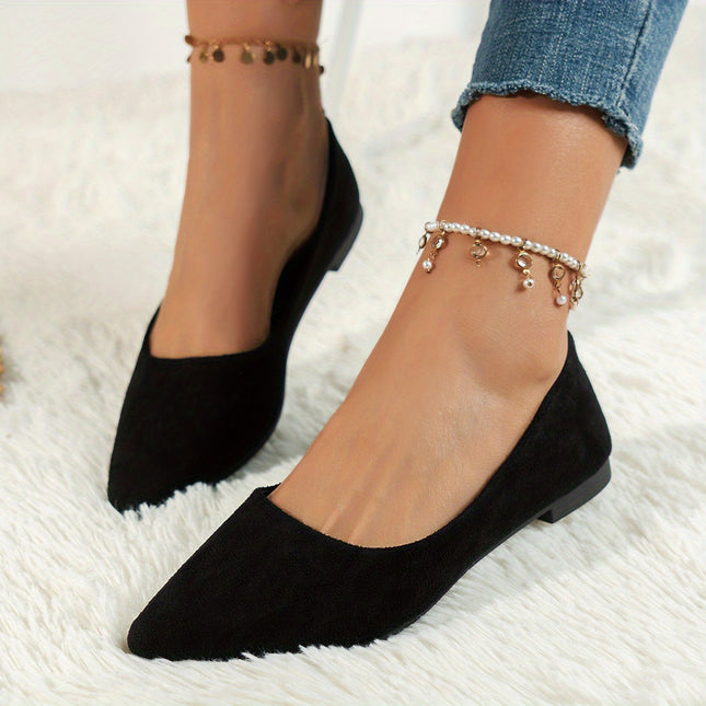 Women's Solid Color Pointed Flats
