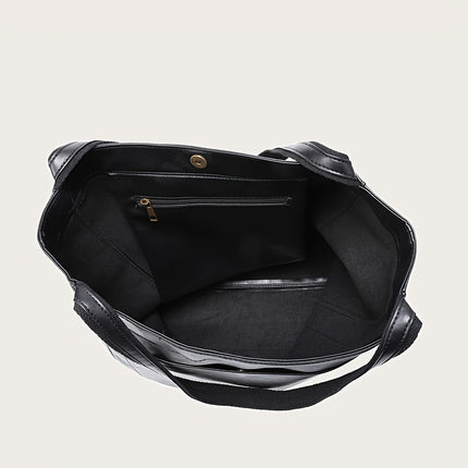 Retro Solid Color Tote Bag