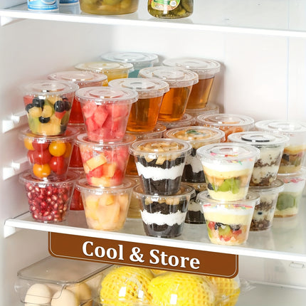20/40pcs 9oz Clear Disposable Plastic Cups with Lids