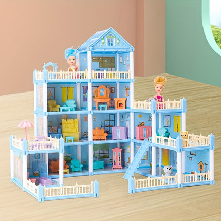 Deluxe 4-Story Dollhouse Playset – Magical Pretend Play Fun