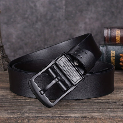 Men's Black Leather Belt