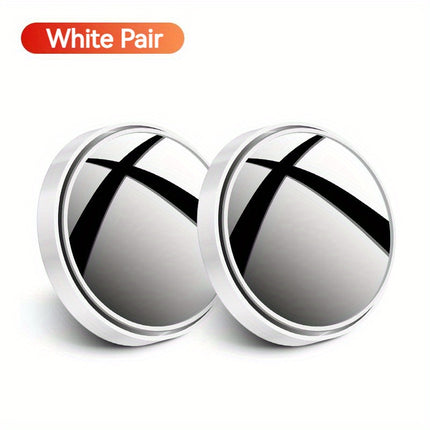 2pcs Adjustable Car Rearview Blind Spot Mirror – 360° HD
