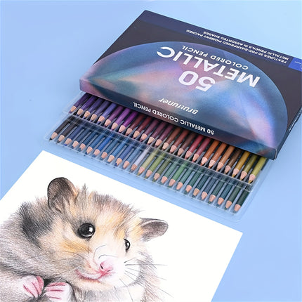 Kalour Metallic Colored Pencils Set