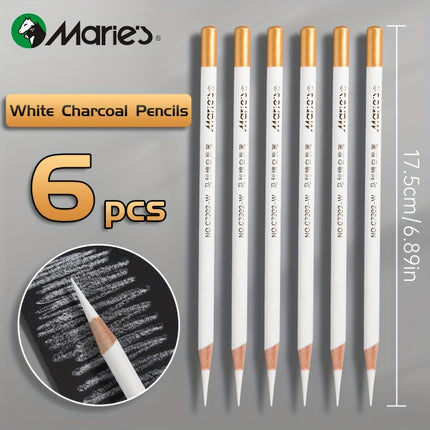 Marie's White Charcoal Pencils Set