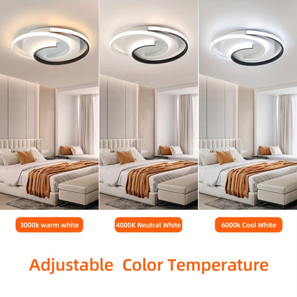 Modern Round LED Ceiling Light - Adjustable Color Modes