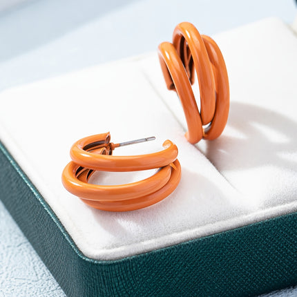 Sparkling Triple-Layer Hoop Earrings