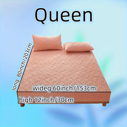 3pcs Waterproof Solid Fitted Sheet Set - 360° Coverage