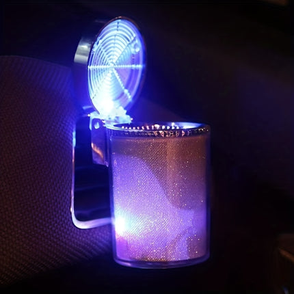 Luminous LED Car Ashtray – Sleek & Smokeless Solution