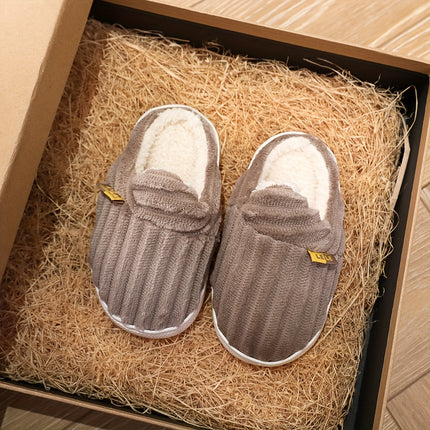 Kids' Striped Fleece Slippers