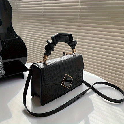 Trendy Crocodile Pattern Shoulder Bag